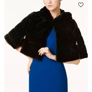 BCBGeneration Faux-Fur Cape new